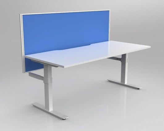 Agile Fixed Height Straight Desk Black White